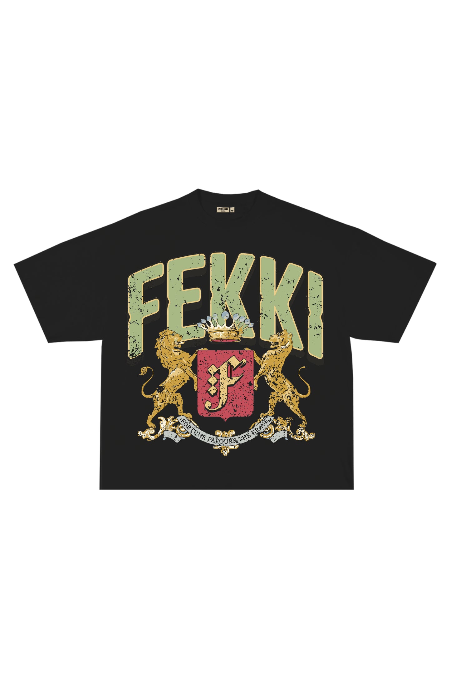 The Legacy Tee by Fekki is a striking black t-shirt featuring an emblem that embodies strength and identity. Crafted from 100% cotton, this tee offers a perfect balance of style and comfort, making it ideal for individuals who appreciate subtle yet impactful fashion. The Legacy Tee is designed for those who value limited-edition pieces that reflect a sense of belonging and pride. With its sleek silhouette and unique emblem, it seamlessly fits into any wardrobe. Enjoy free shipping across India
