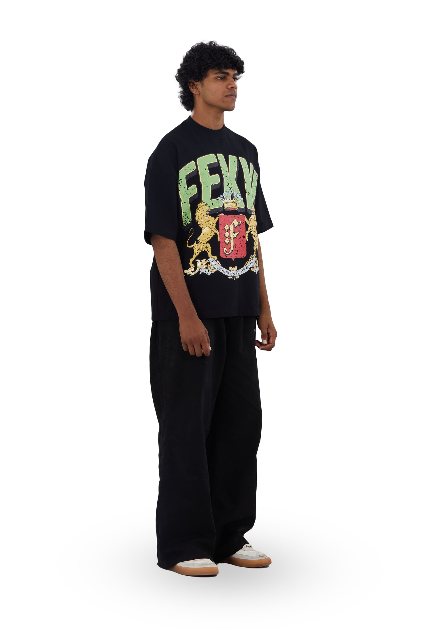 The Legacy Tee by Fekki is a striking black t-shirt featuring an emblem that embodies strength and identity. Crafted from 100% cotton, this tee offers a perfect balance of style and comfort, making it ideal for individuals who appreciate subtle yet impactful fashion. The Legacy Tee is designed for those who value limited-edition pieces that reflect a sense of belonging and pride. With its sleek silhouette and unique emblem, it seamlessly fits into any wardrobe. Enjoy free shipping across India