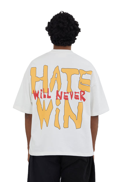 Love tee tshirt, t shirts, t shirt, hate will never win 100% cotton, crew neck oversized