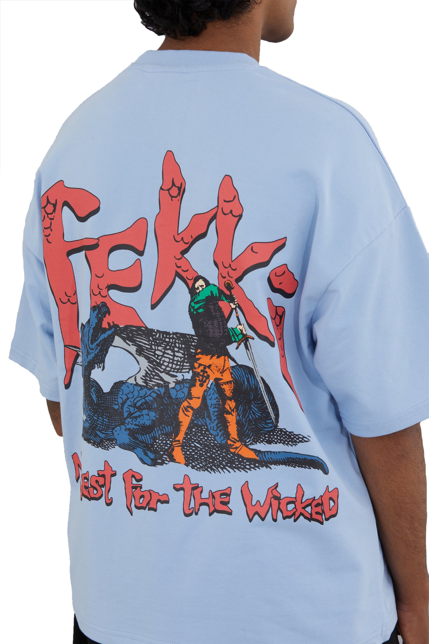 The Wicked Tee by Fekki is a bold blue t-shirt featuring the striking phrase, "No rest for the wicked." This eye-catching design appeals to those who embrace a rebellious spirit and a fearless attitude. Made from 100% cotton, the tee is both comfortable and durable, making it perfect for daily wear or special occasions. The vibrant blue color combined with the bold text ensures that this limited-edition piece stands out in any wardrobe. Enjoy free shipping across India, with worldwide shipping available. Em