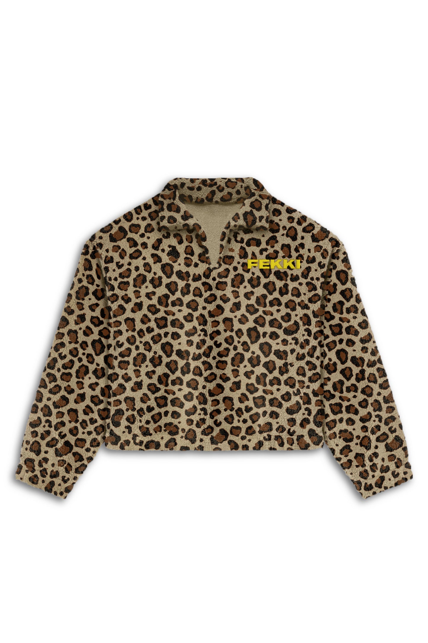 LEOPARD SHERPA PULLOVER
