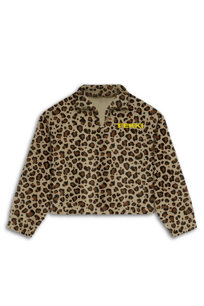 LEOPARD SHERPA PULLOVER