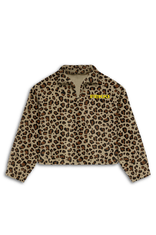 LEOPARD SHERPA PULLOVER