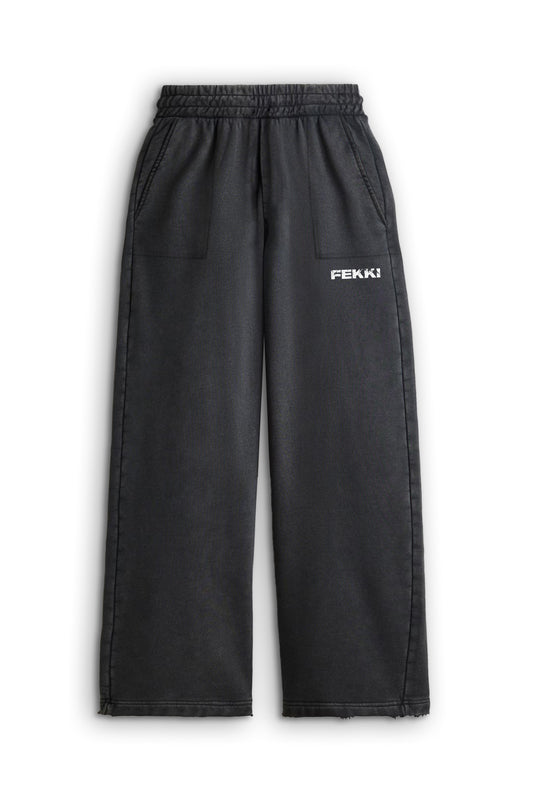 BLACK WIDE FIT SWEATPANTS