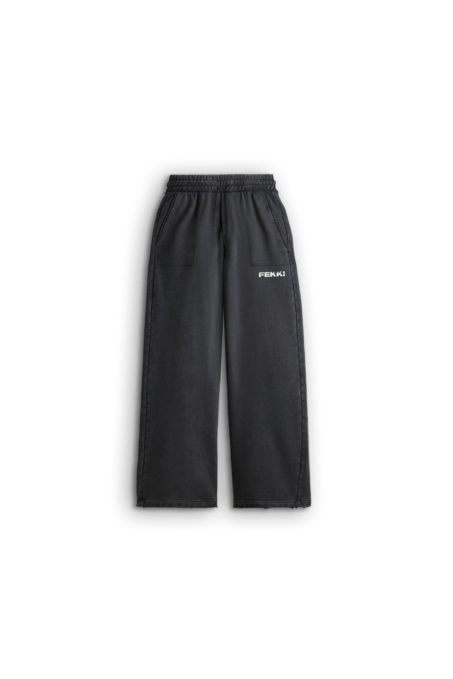 BLACK WIDE FIT SWEATPANTS