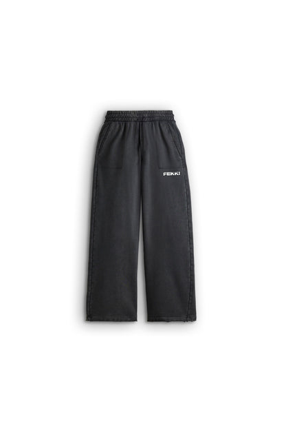 BLACK WIDE FIT SWEATPANTS