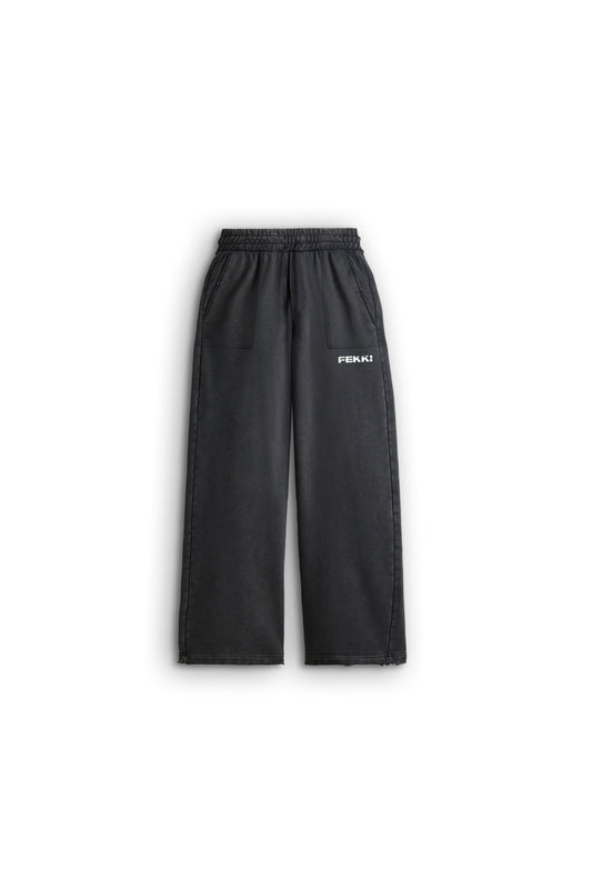 BLACK WIDE FIT SWEATPANTS